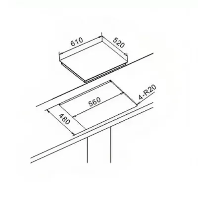 PM640STGB-N Fogão de embutir - Image 2